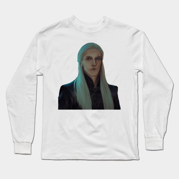 Aemond targaryen Long Sleeve T-Shirt by CustomPortraitsWorld